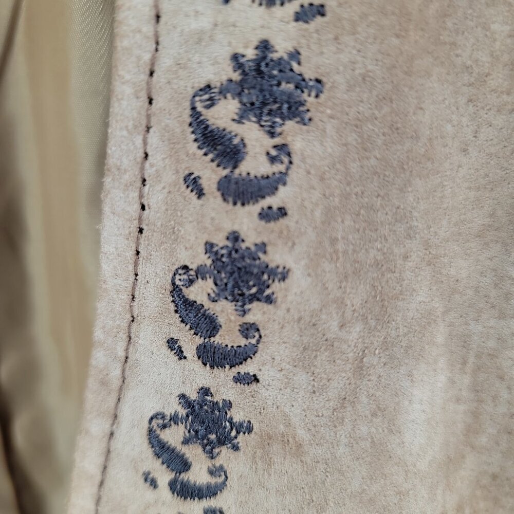 Outbrook Women’s Genuine Leather Suede Vest XL | Brown Western Boho Embroidered - Picture 5 of 7